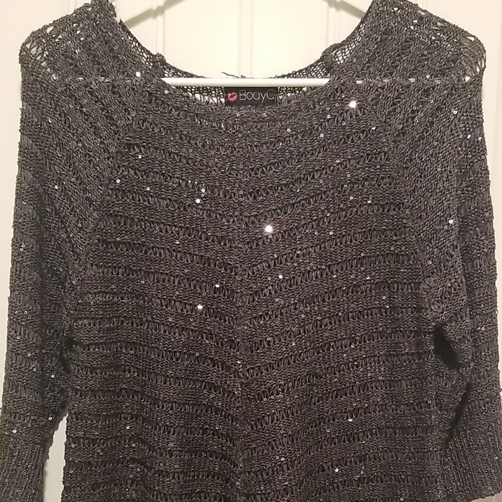 BOGO Body Central Black Knit Top with Sparkle